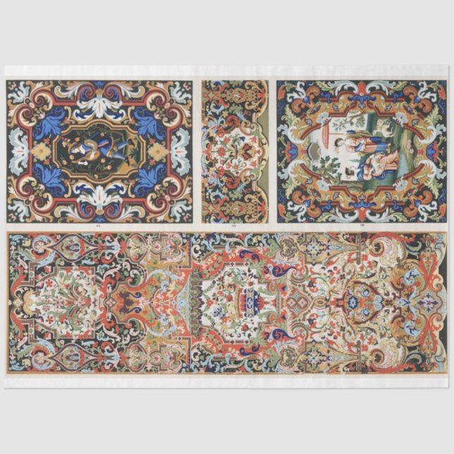 Tapestry portrait Decoupage Paper (Front)