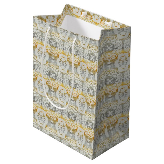 Tapestry Rosette II Medium Gift Bag (Front Angled)