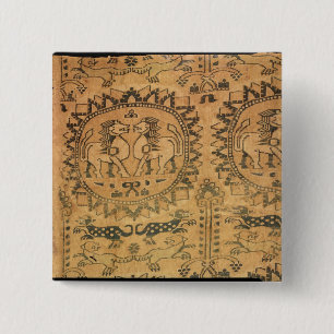 Tapestry, Western Asian, 7th-8th century 15 Cm Square Badge
