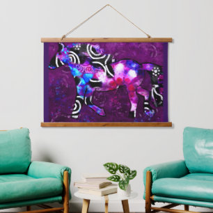 Tapestry - Whimsical Abstract Galloping Horse