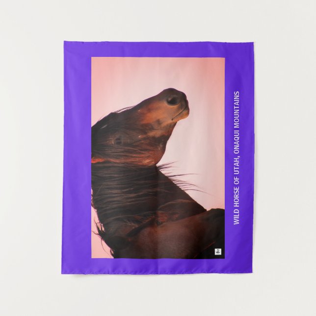 TAPESTRY WILD HORSE OF UTAH, ONAQUI MOUNTAINS (Front)