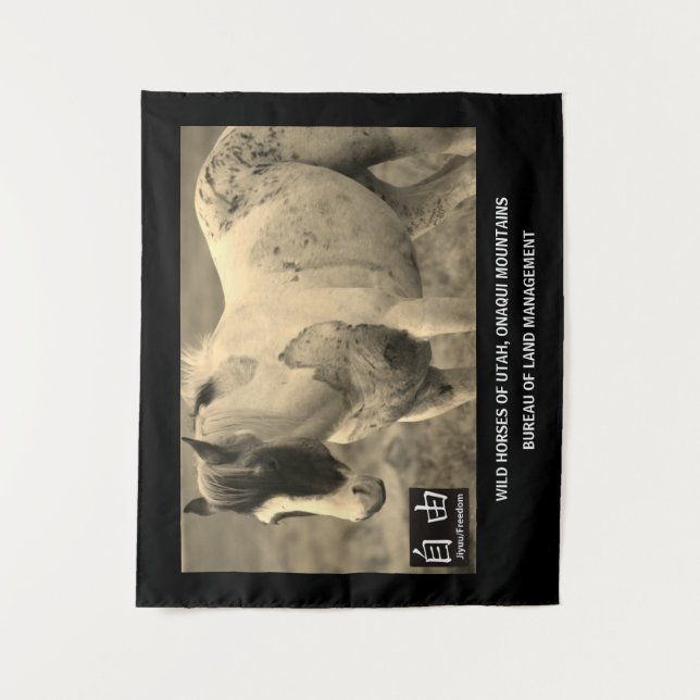 Tapestry WILD HORSES OF UTAH, ONAQUI MOUNTAINS BLM (Front)