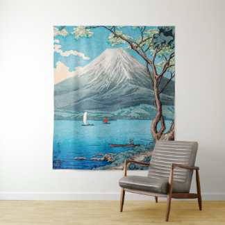 Tapestry with classical Japanese art