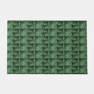 Tapete verde com traços que simulam desbotado doormat