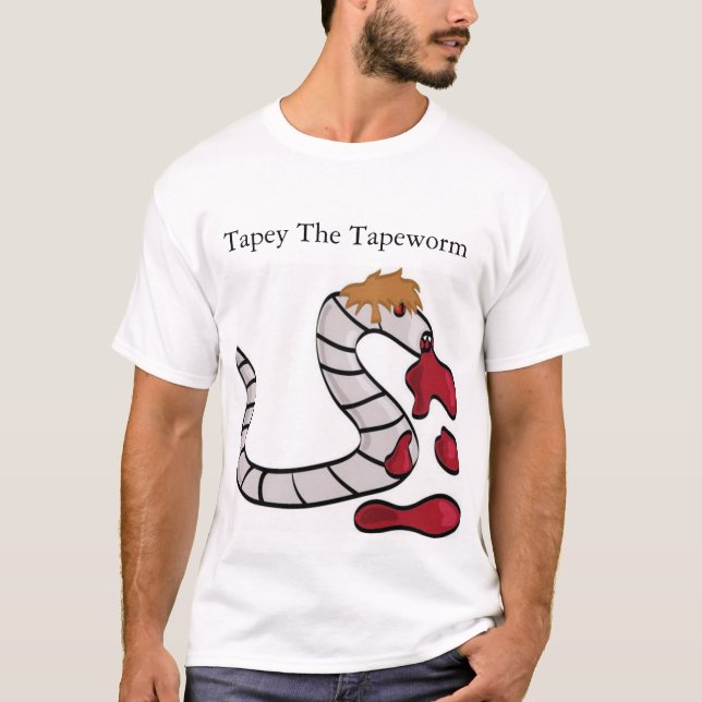 Tapey The Tapeworm T-Shirt (Front)