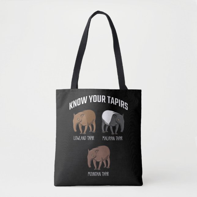 Tapir Animal Education Malayan Lowlan Mountian Tote Bag (Front)
