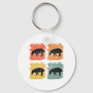 Tapir Animal Retro Pop Art Gift Key Ring