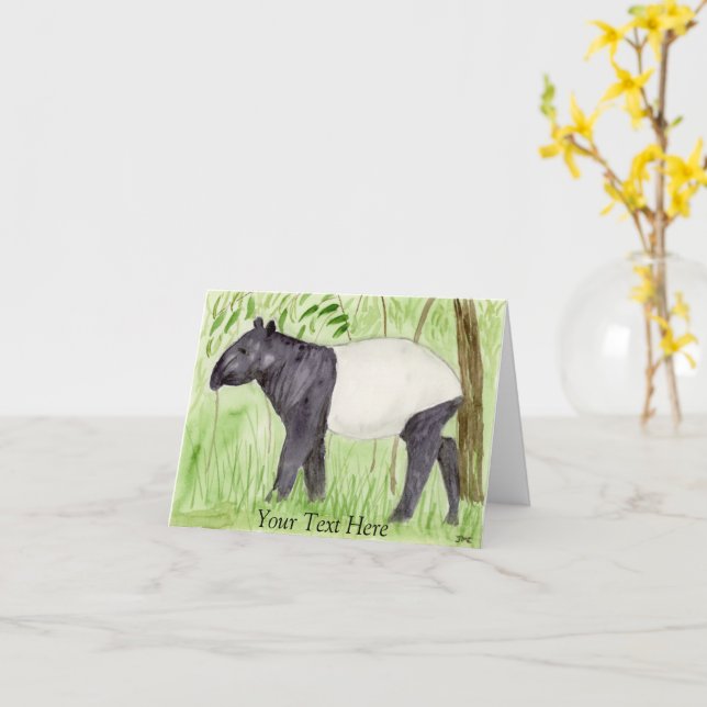 Tapir Card (Yellow Flower)