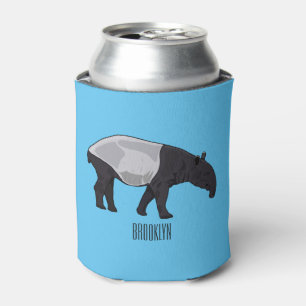 Tapir cartoon illustration can cooler