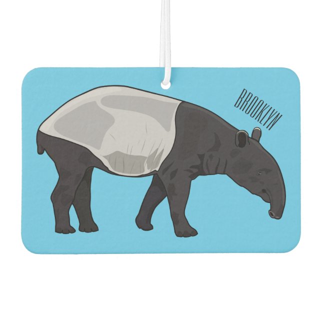 Tapir cartoon illustration car air freshener (Front)