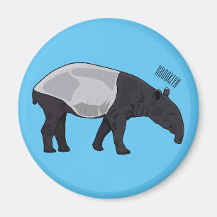 Tapir cartoon illustration magnet