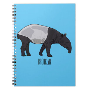 Tapir cartoon illustration notebook