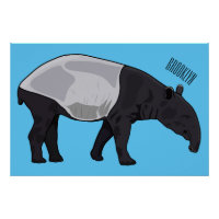 Tapir cartoon illustration