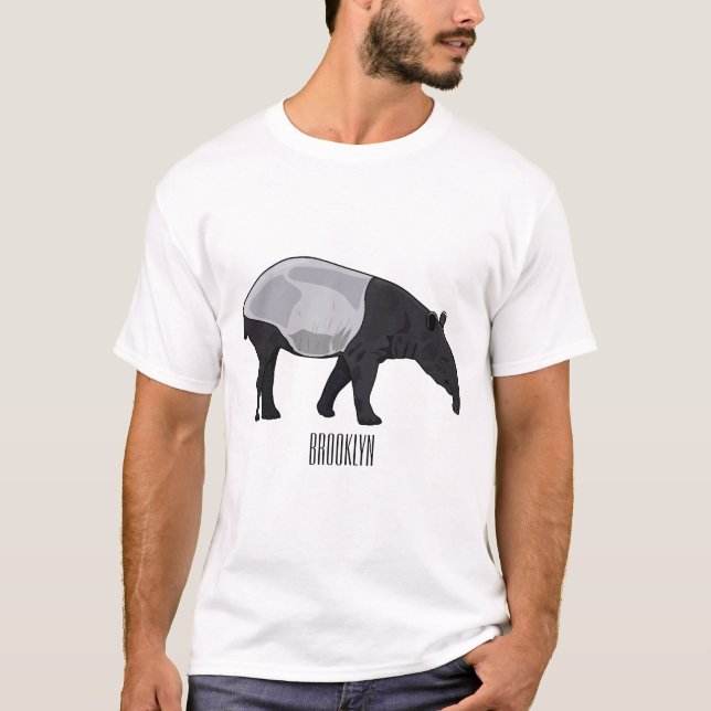 Tapir cartoon illustration T-Shirt (Front)