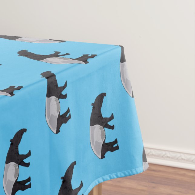 Tapir cartoon illustration tablecloth (In Situ)