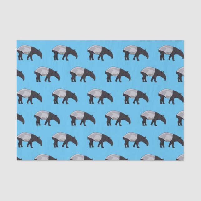 Tapir cartoon illustration tissue paper (Front)