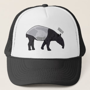 Tapir cartoon illustration trucker hat