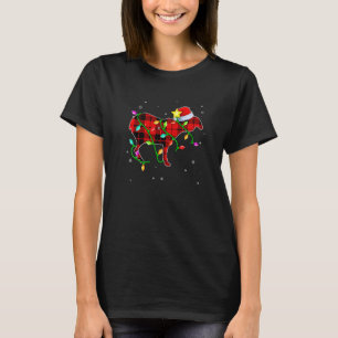 Tapir Christmas Santa Hat Xmas Lights Holidays T-Shirt