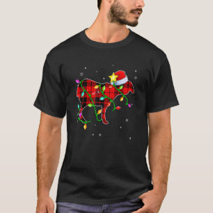 Tapir Christmas Santa Hat Xmas Lights Holidays T-Shirt