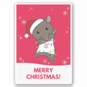 Tapir Christmas Tapire Winter Animals Sticker