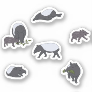 Tapir Family Dinner in Green