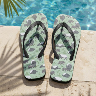 Tapir Family Dinner in Green Flip Flops