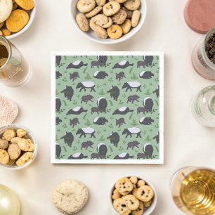 Tapir Family Dinner in Green Napkin
