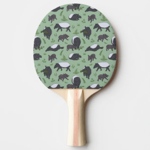 Tapir Family Dinner in Green Ping Pong Paddle