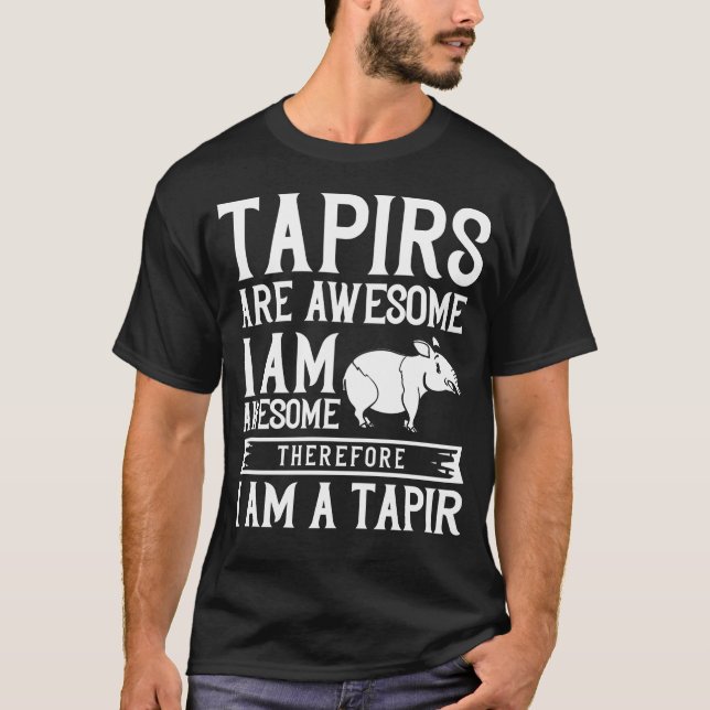 Tapir Horse Gift Malayan Baby Tapirus T-Shirt (Front)
