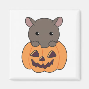 Tapir In Pumpkin Cute Tapire Happy Halloween Magnet