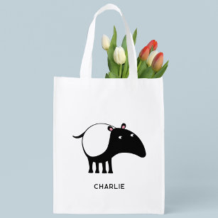 Tapir Personalised Name Reusable Grocery Bag
