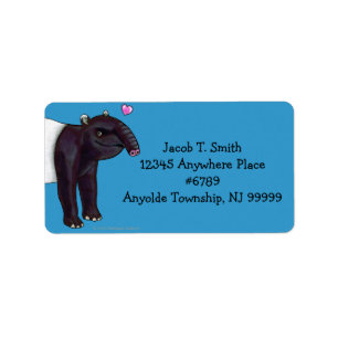 Tapir Wants Hugges Address Label