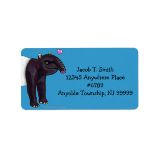 Tapir Wants Hugges Address Label