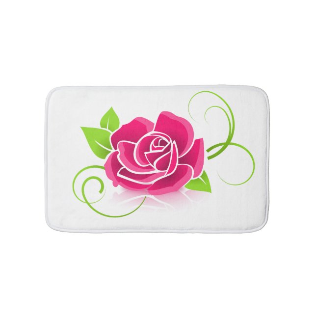 Tapis de bain motif rose bath mat (Front)