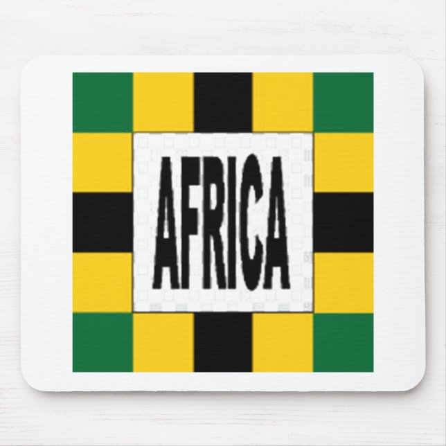 Tapis de souris blanc Design AFRICA Mouse Mat (Front)