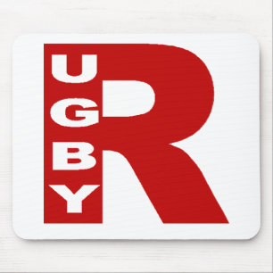 Tapis de souris blanc Design RUGBY Mouse Mat