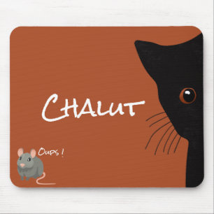 Tapis De Souris chat noir et souris Mouse Mat