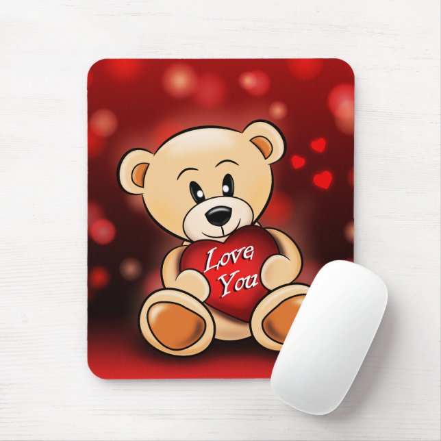 Tapis De Souris L'ourson t'aime Mouse Mat (With Mouse)