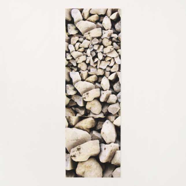 Tapis de yoga motif cailloux pierres naturelles yoga mat (Front)