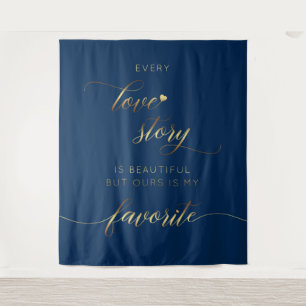 Tapiz Every Love Story Wedding Backdrop Tapestry