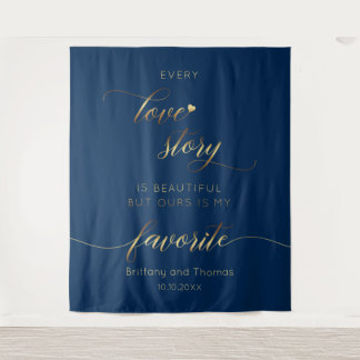 Tapiz Every Love Story Wedding Backdrop Tapestry
