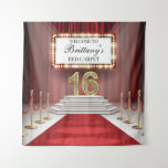 Tapiz Red Carpet 16th Birthday Backdrop banner Tapestry<br><div class="desc">Red Carpet 16th Birthday Backdrop banner</div>