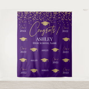 Tapiz Step and repeat Graduation Backdrop banner Tapestry