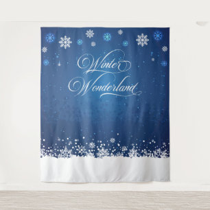 Tapiz Winter Wonderland backdrop banner photobooth Tapestry