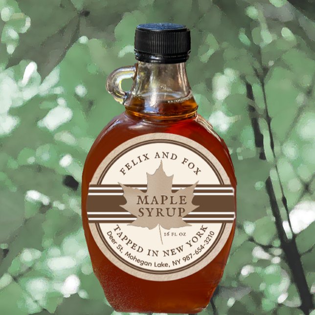 Tapped in New York Maple Syrup Label Antique White (Creator Uploaded)