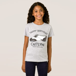 Tappy Happy Birthday Personalised Tap Dance Party T-Shirt