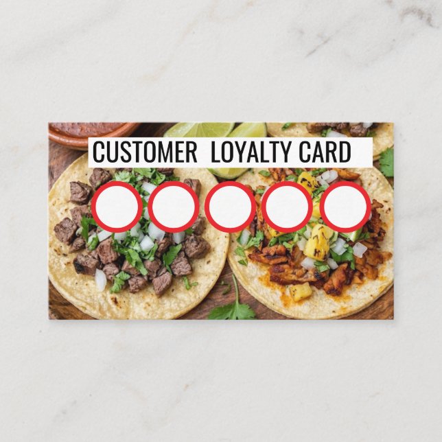 TAQUERIA - CUSTOMER  LOYALTY CARD  (Front)