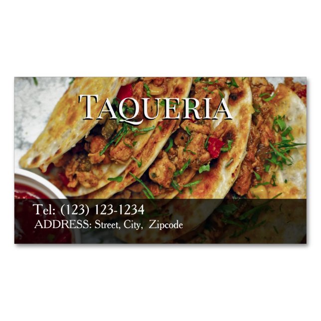 taqueria  editable   business card (Front)