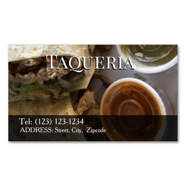 taqueria  editable   business card (Front)