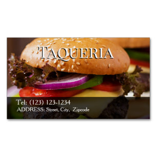 taqueria  editable   business card
